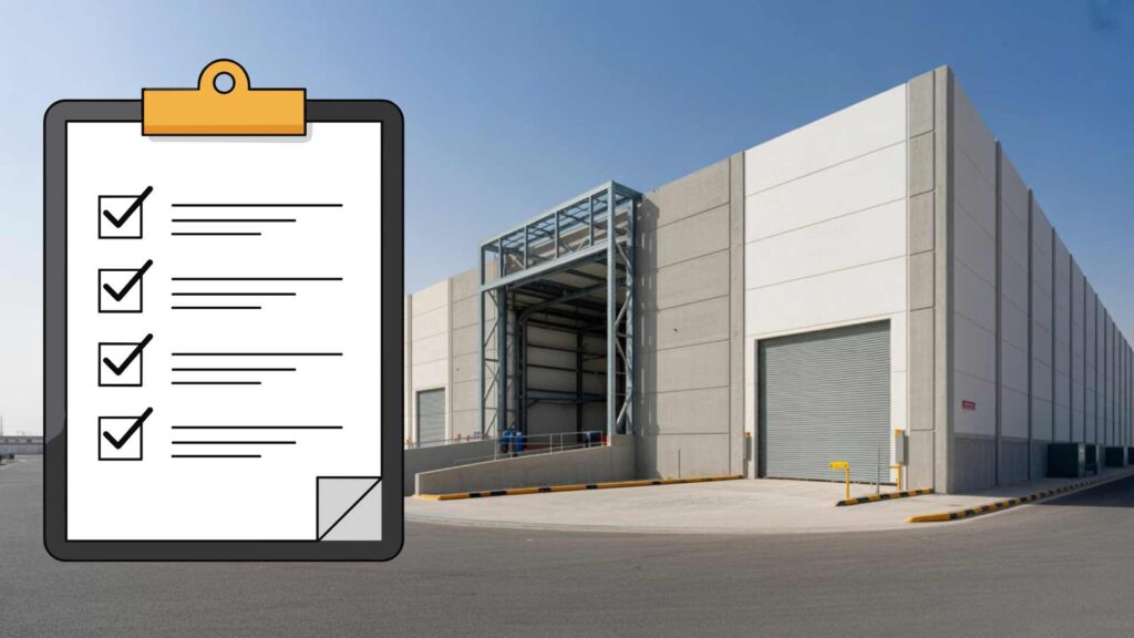Warehouse handover checklist